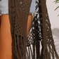 🔥 TIJDELIJKE AANBIEDING: Slechts € 24.99!!😍 Oversized gebreid vest voor dames – Lichtgewicht gehaakt kimono-vest met kwastjes voor de lente en zomer 🌸