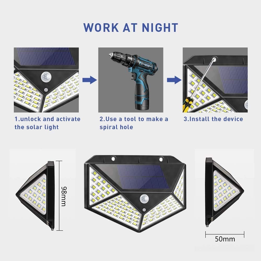 Solar Wandlamp met Bewegingssensor – productafbeelding