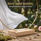 Gouden decoratiehoepel met houten standaard – productafbeelding