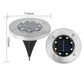 🔥 Topaanbieding: 50% KORTING 🔥 Roestvrijstalen grondlamp op zonne-energie met 8 LED-lampjes