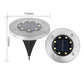 🔥 Topaanbieding: 50% KORTING 🔥 Roestvrijstalen grondlamp op zonne-energie met 8 LED-lampjes