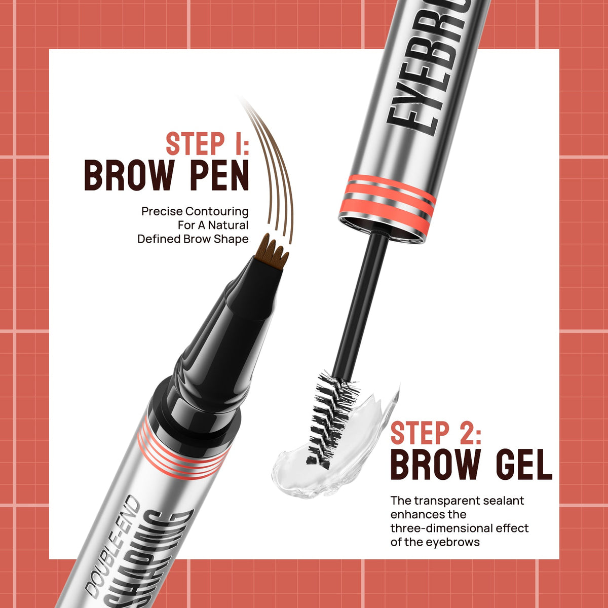 2-in-1 Wenkbrauwpen en Fixerende Gel – productafbeelding