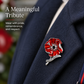 🕊️🌺 80 jaar vrijheid — Poppy-broche ter gelegenheid van de herdenking van VE Day
