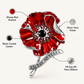 🕊️🌺 80 jaar vrijheid — Poppy-broche ter gelegenheid van de herdenking van VE Day