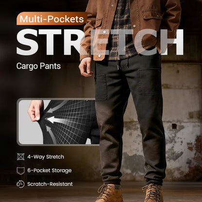 👖50% KORTING🛠️ Duurzame cargobroek met meerdere zakken en hoge stretch