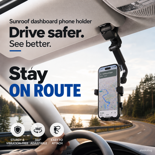 Verstelbare telefoonhouder voor in de auto – productafbeelding