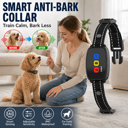 🐕 Slimme anti-blafhalsband met piep- en trillingssignaal