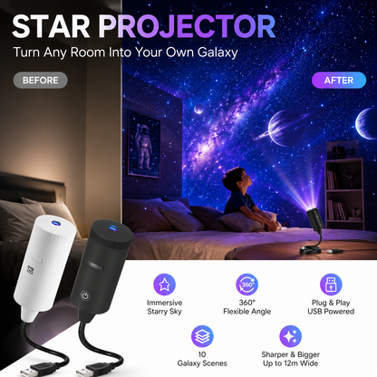 ✨ Plug-and-play HD-sterrenprojector🥳Meer dan 50.000 tevreden gebruikers