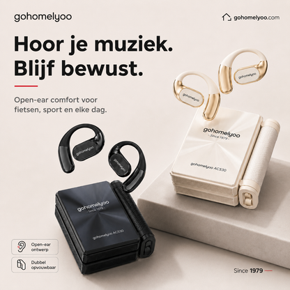 🌀【Draadloze open-ear hoofdtelefoon】— Met luchtgeleidingstechnologie✨ komt 🎵 muziek je oren binnen terwijl de wereld  blijft.💫🌍