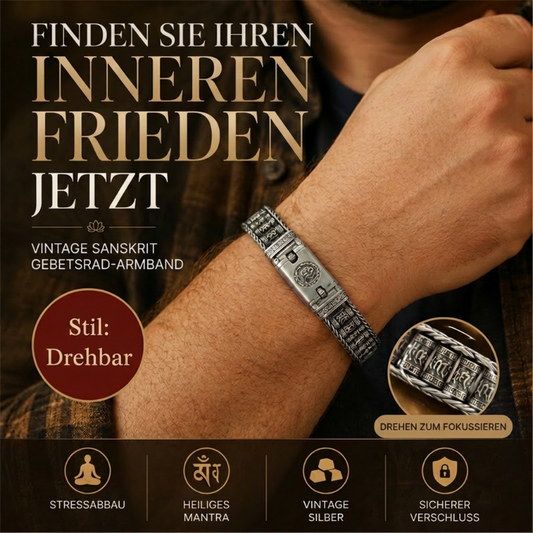 Armband met draaiend gebedswielmotief – productafbeelding