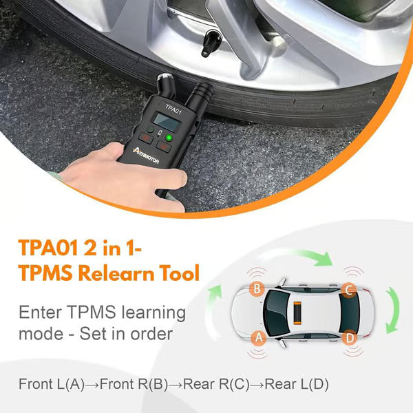 TPMS-Inleertool met Bandenspanningsmeter – productafbeelding