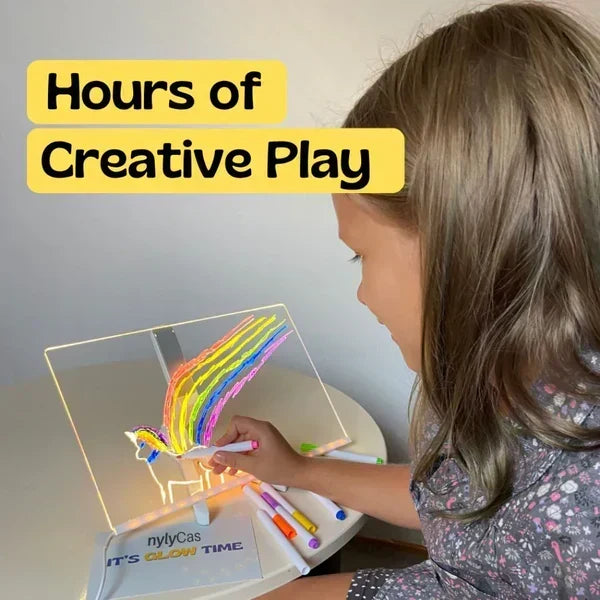 Verlicht Tekenbord met Stiften – productafbeelding