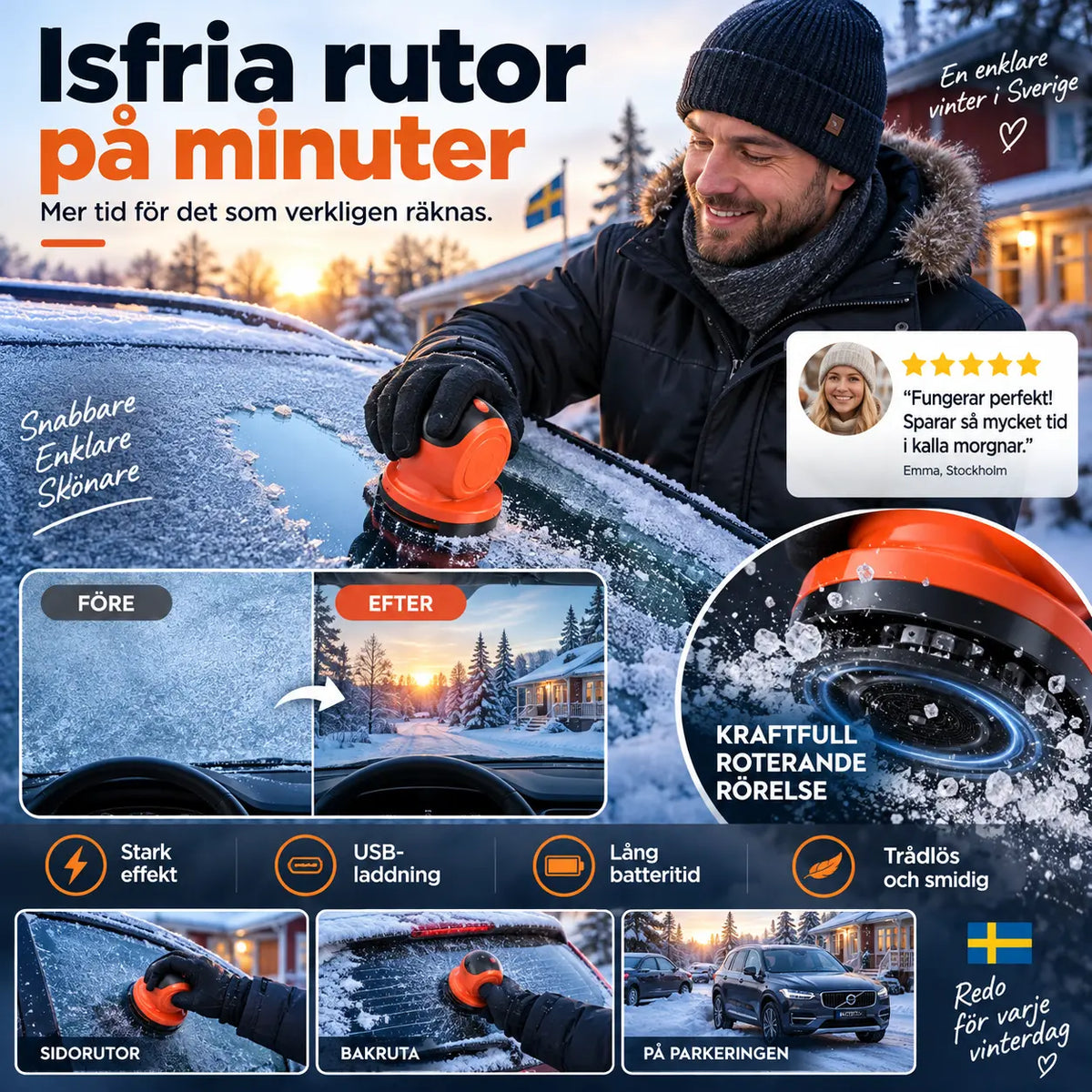 Oplaadbare Elektrische IJskrabber – productafbeelding