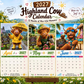 2027 Grappige Hooglandrund Kalender | A4 Wandkalender | Ontworpen door Isabel Kline