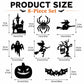 🎃 LED-silhouetwandversieringen voor Halloween op batterije