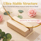 Gouden decoratiehoepel met houten standaard – productafbeelding