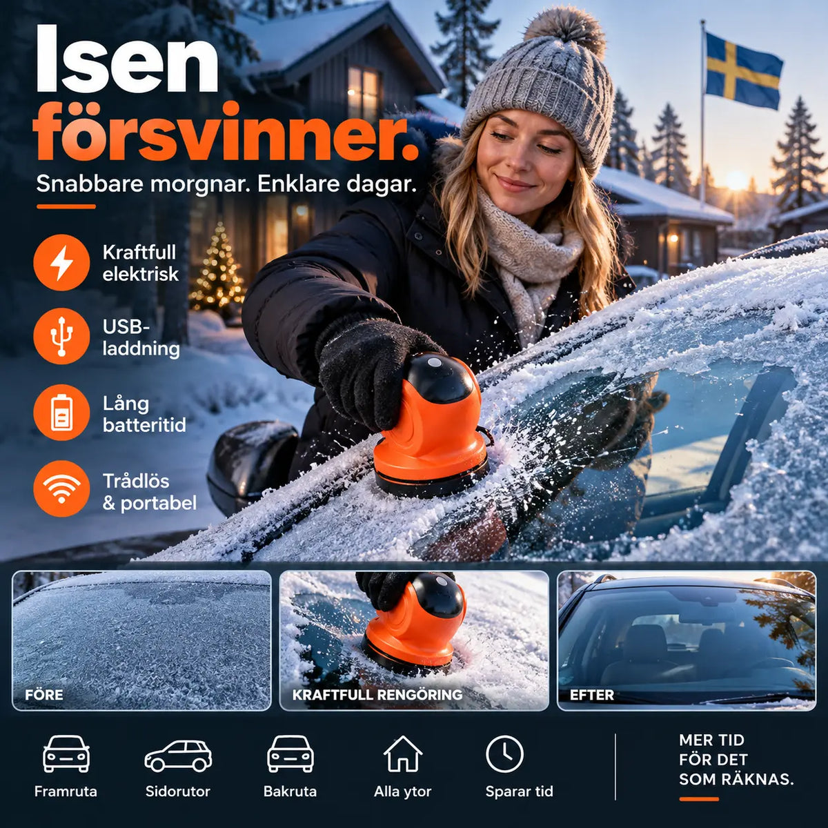 Oplaadbare Elektrische IJskrabber – productafbeelding