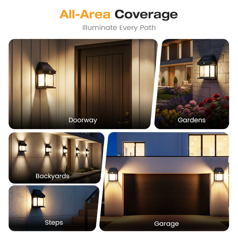 Solar-Wandlamp met Bewegingssensor – productafbeelding