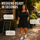 Casual jumpsuit voor dames met open schouders en strik in de taille