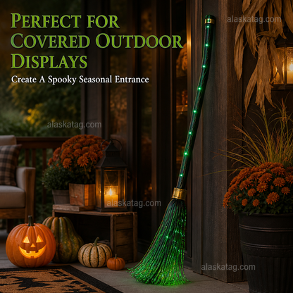 🎃 Bewegende elektrische heksenbezem voor Halloween decoratie
