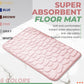 🛁 NU 50% KORTING! Antislipbadmat van memory foam met reliëfpatroon in Soft-Stone-kleur – superabsorberend en sneldrogend, zacht en comfortabel vloerkleed voor onder de douche en in de badkame