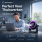 ❄️ Draagbare Mistventilator met USB-C｜💨 Frisse Lucht voor Thuiswerken, Slapen en Studeren