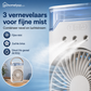 De 2e generatie van de draagbare ventilator met 3-gaatsontwerp en bevochtigingsfunctie: krachtigere luchtstroom en langere gebruiksduur!