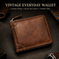 👝 Vintage herenportemonnee met ritssluiting rondom
