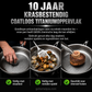 Met de hand gehamerde, ongecoate pan met antiaanbaklaag 🍳[Krasbestendig] Bestand tegen staalwol. Bestand tegen metalen spatels.