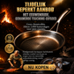 Met de hand gehamerde, ongecoate pan met antiaanbaklaag 🍳[Krasbestendig] Bestand tegen staalwol. Bestand tegen metalen spatels.