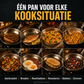 Met de hand gehamerde, ongecoate pan met antiaanbaklaag 🍳[Krasbestendig] Bestand tegen staalwol. Bestand tegen metalen spatels.