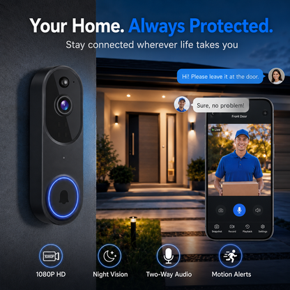 Slimme videodeurbel met wifi – productafbeelding