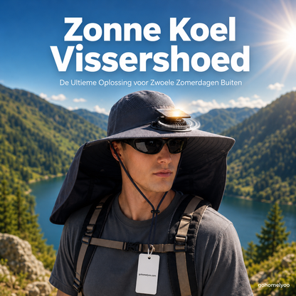 ☀️ Zonnehoed met Ingebouwde Ventilator｜🌬️ UV-bescherming en Verkoeling voor Buiten