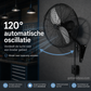 Zware wandventilator, wandventilator met een capaciteit van 7500 CFM, voorzien van 3 snelheidsstanden en een instelbare kantelhoek, industriële pendelventilator met hoge luchtstroomsnelheid