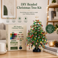 🌲DIY-kerstboomset met kralen – Handgemaakt knutselcadeau met engeltje als topversiering, kleurrijke mini-kerstversiering voor op het bureau en de tafel (complete alles-in-één-set