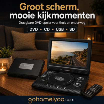 📺 Draagbare 7,8-inch HD DVD/EVD-speler – Groot scherm, oplaadbaar en compatibel met DVD/CD/USB/SD – Perfect voor thuis en op reis 🔥 50% KORTING