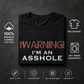T-shirt met ronde hals en korte mouwen, bedrukt met zelfspot en stoere humor