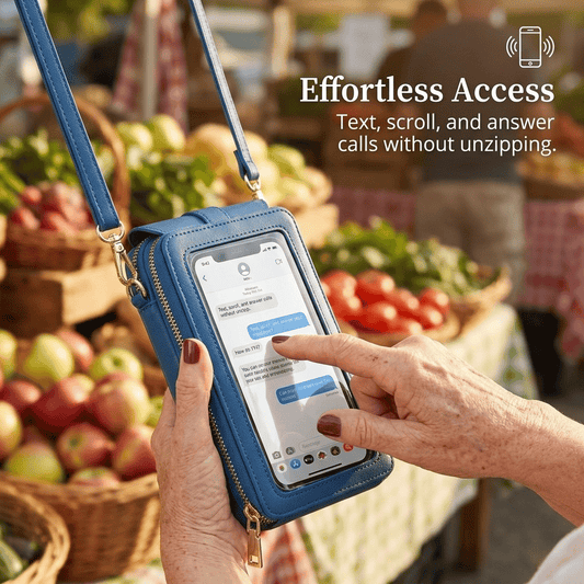 Stijlvol Crossbody Telefoontasje voor Dames met Touchscreen Venster