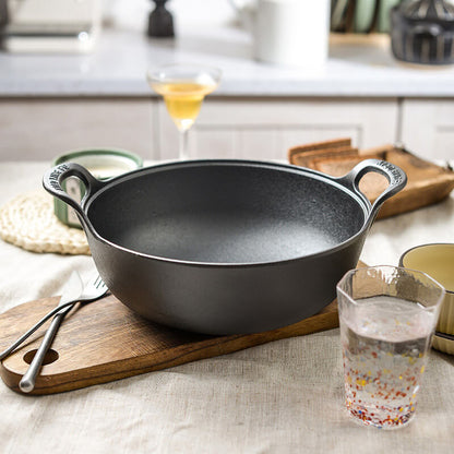 🍳🔥 Dikke, ongecoate ijzeren pan – 50% KORTING! Robuust, hittebestendig, duurzaam – perfect voor het op hoge temperatuur aanbraden en gezond koken. 💪