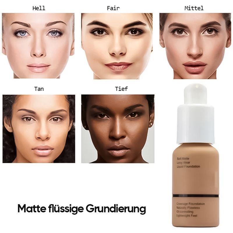 Vloeibare foundation met matte finish – productafbeelding