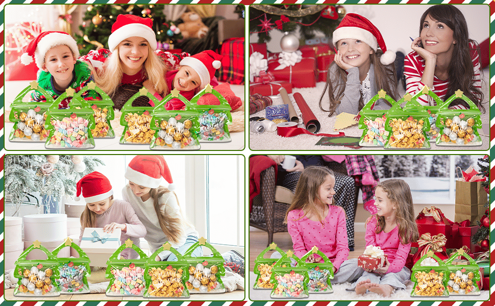 Hersluitbare kerst-uitdeelzakjes met handvat – productafbeelding