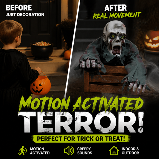 😱👻 50% KORTING! Deze kruipende geest detecteert je en kruipt met gloeiende ogen en angstaanjagend geluid op je af – jouw Halloween wordt een ware nachtmerrie!
