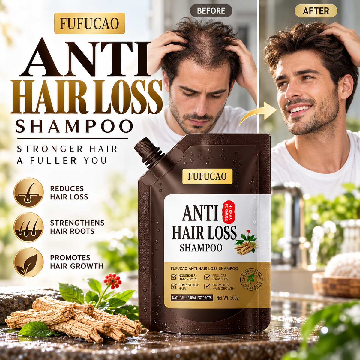 Shampoo voor Haar- en Hoofdhuidverzorging – productafbeelding