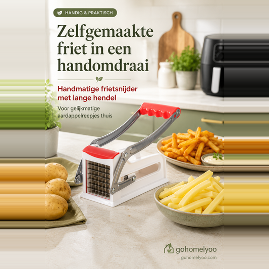 Roestvrijstalen aardappelsnijder voor frietjes voor thuisgebruik