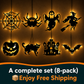 🎃 LED-silhouetwandversieringen voor Halloween op batterije