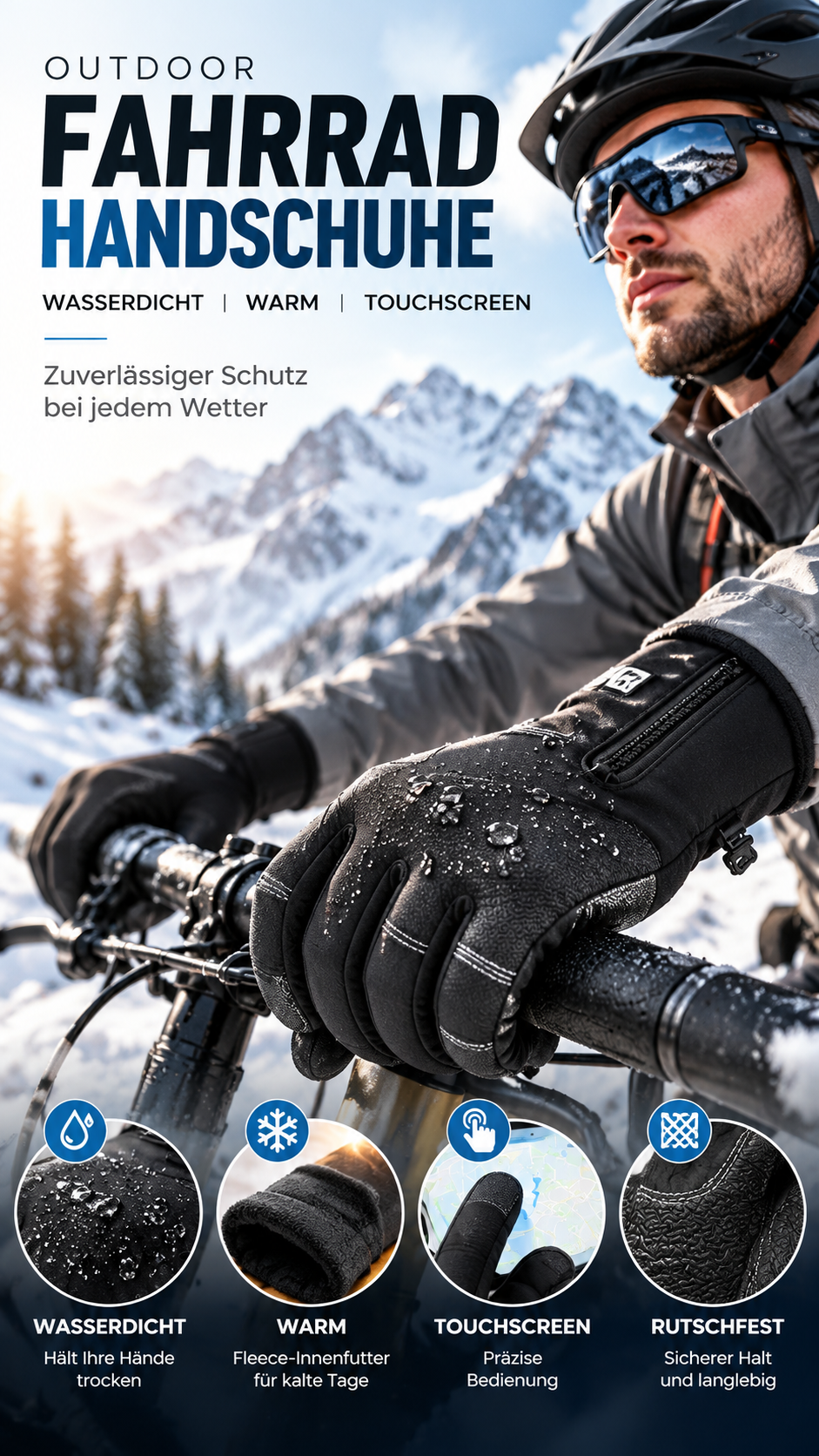 Waterafstotende Touchscreen Winterhandschoenen – productafbeelding