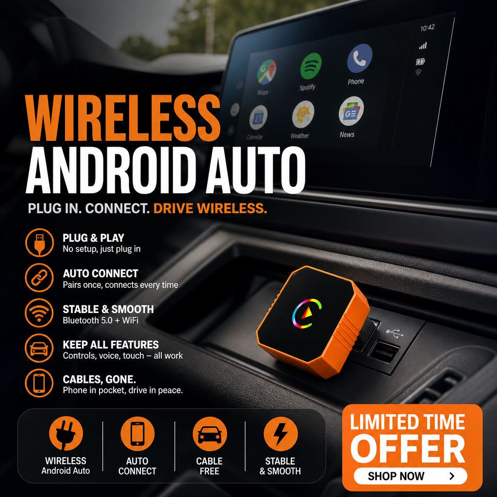 Draadloze adapter voor Android Auto – productafbeelding