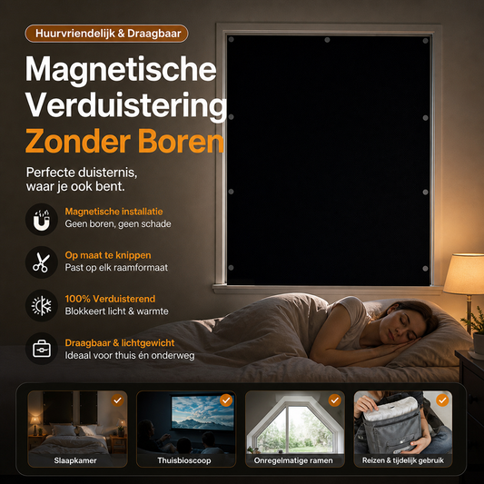 🌙 Magnetisch verduisteringsgordijn zonder boren