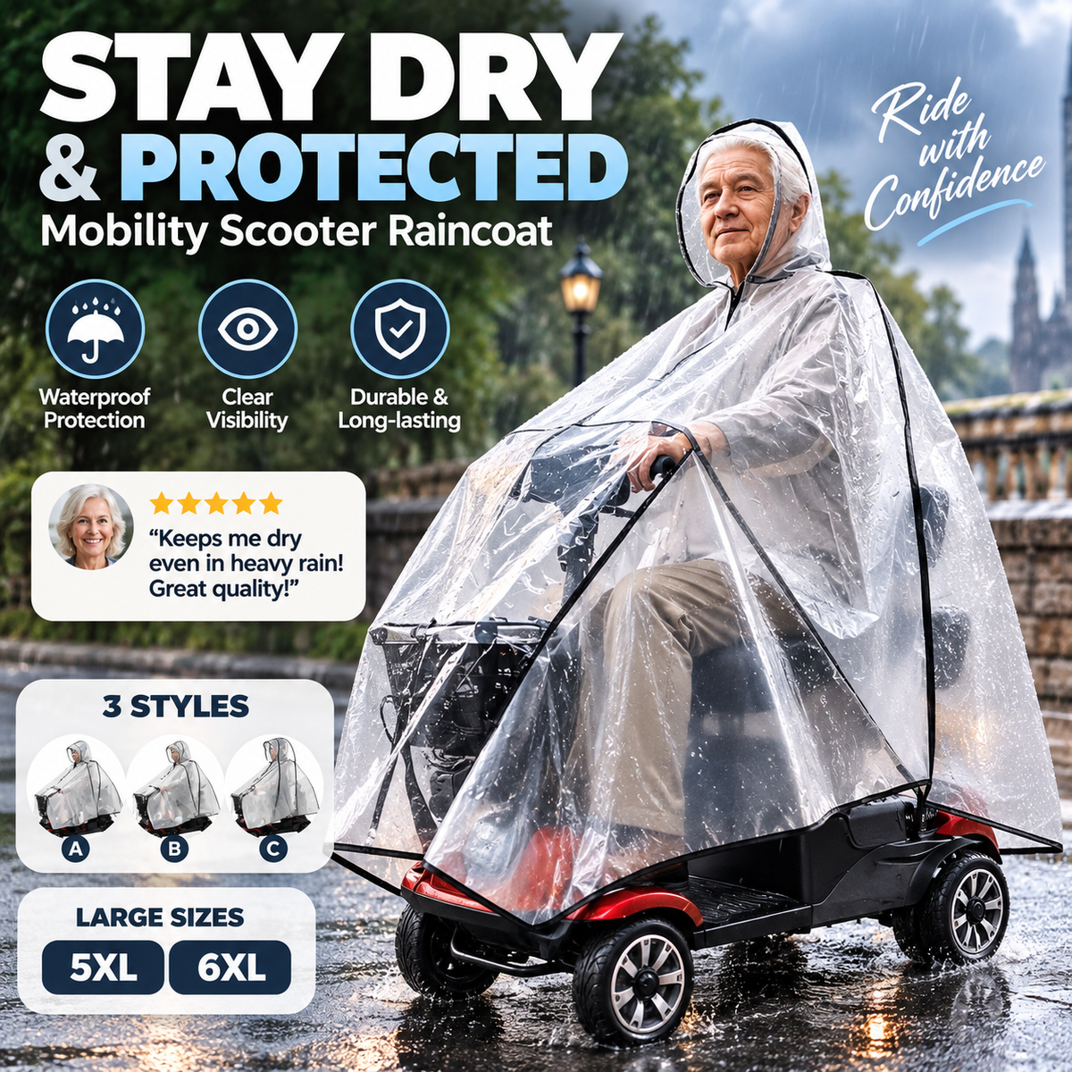 Regenhoes voor Scootmobielgebruikers – productafbeelding