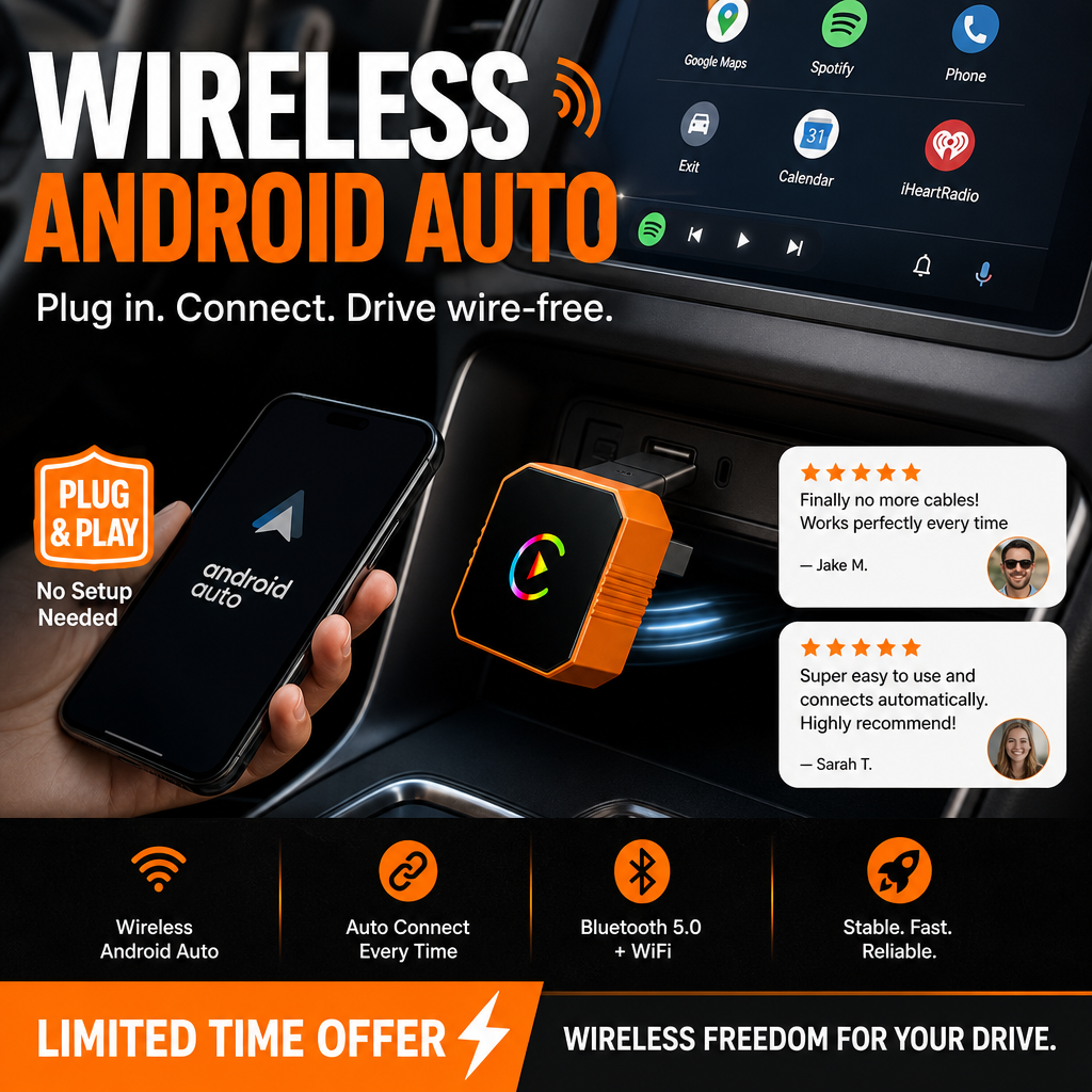 Draadloze adapter voor Android Auto – productafbeelding
